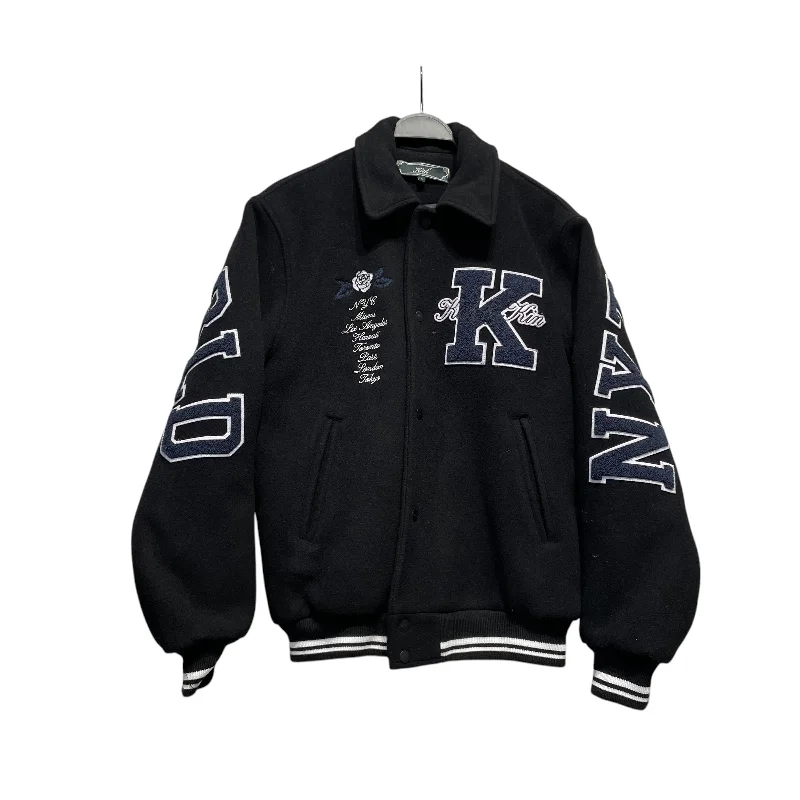 Winter Fashion KITH/Jacket/L/Wool/BLK/Graphic/just us