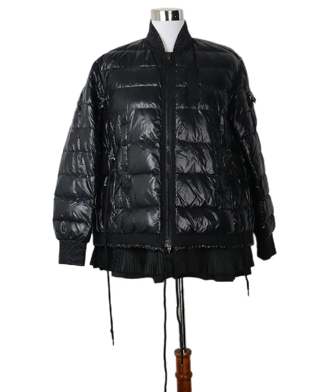 Cozy Sweaters Moncler Black Quilted Down Jacket sz 8