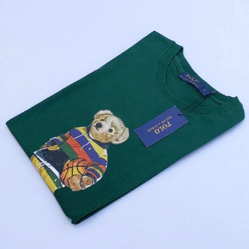 Classic Shirts PL - Men 'Green' Polo Bear Printed T-Shirt PL697