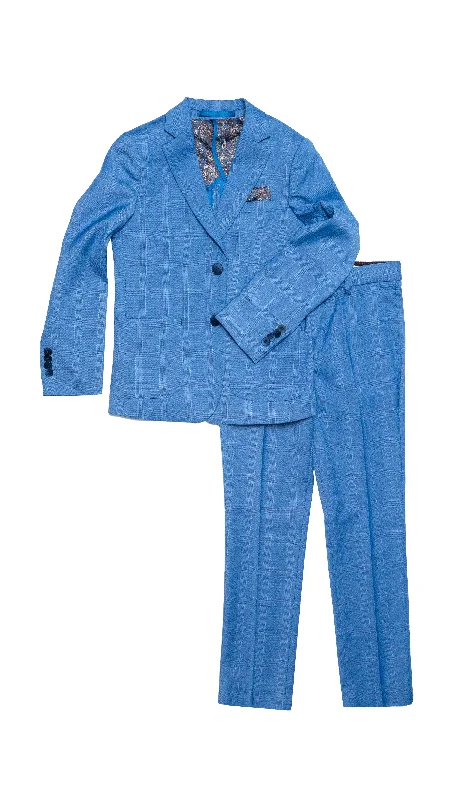 Trendy Basics ST2700 PLAID SUIT- Available in Husky Sizes