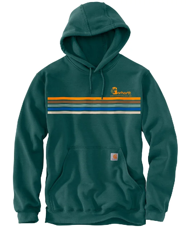 Trendy Hats Carhartt Men's Midweight Stripe Graphic Sweatshirt - Hunt Club