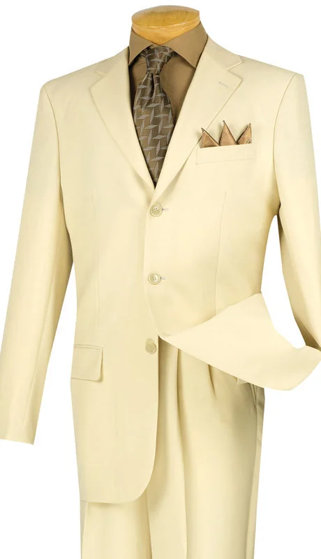 Modern Jackets Vinci Men Suit 3PP-Ivory