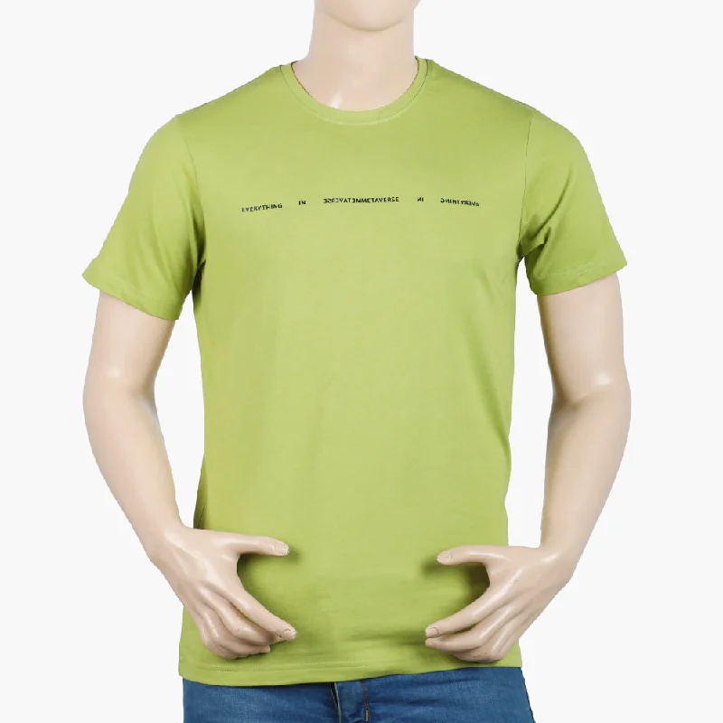 Everyday Jackets Eminent Men's Round Neck Half Sleeves Printed T-Shirt - Green