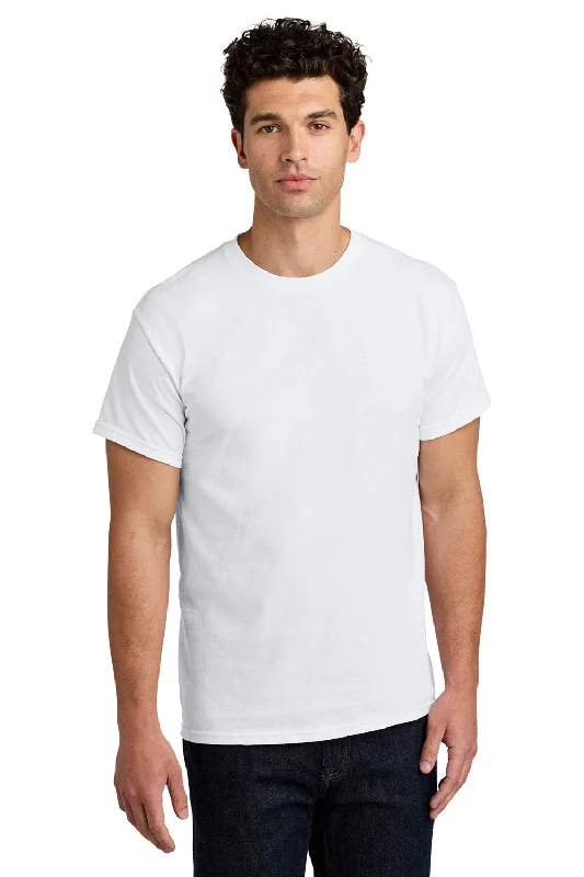 Sleek Pants Gildan Mens Short Sleeve Crewneck T-Shirt - White