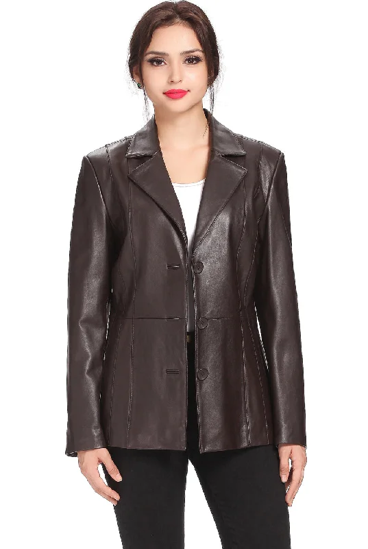 Everyday Footwear BGSD Women Crystal Lambskin Leather Blazer