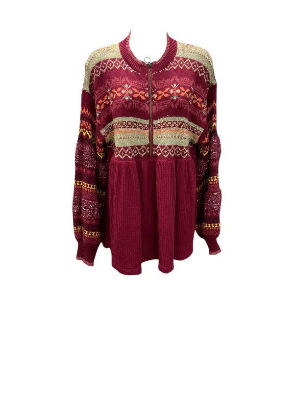 Comfortable Suits Free People Women's Sweater Maroon S