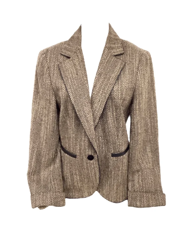 Stylish Boots Lafayette 148 Women's Tweed Jacket Tan 8