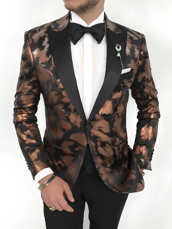 Casual Tops Bronze Slim-Fit Tuxedo 2-Piece