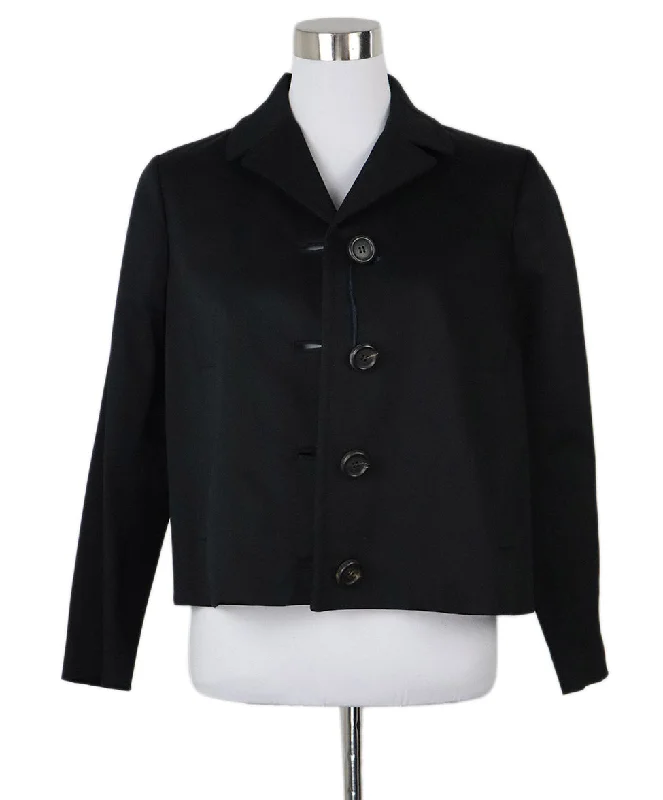 Casual Sneakers Prada Black Cotton Jacket sz 6