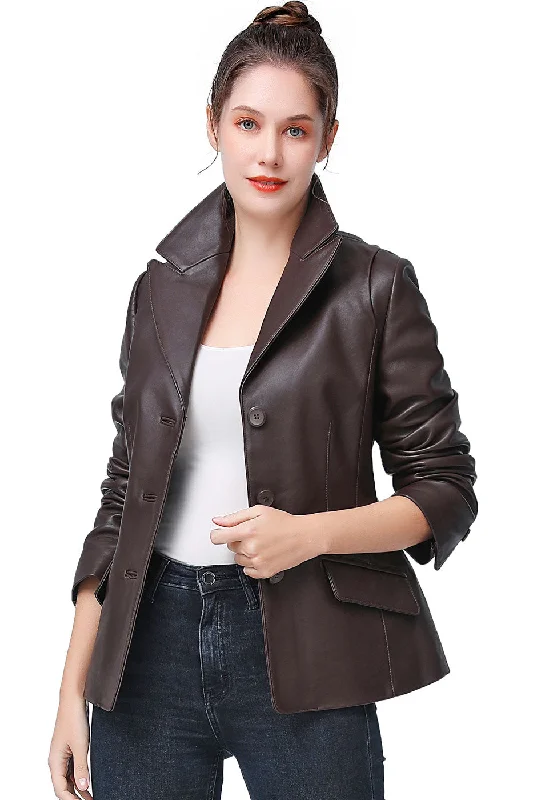 Bold Shirts BGSD Women Emma Lambskin Leather Blazer