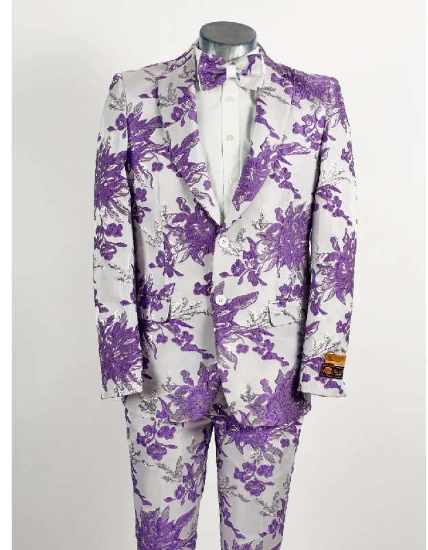 Minimalist Jackets Purple Prom Suit - Purple Prom Outfit - White & Lavender  Purple Prom  Tuxedo