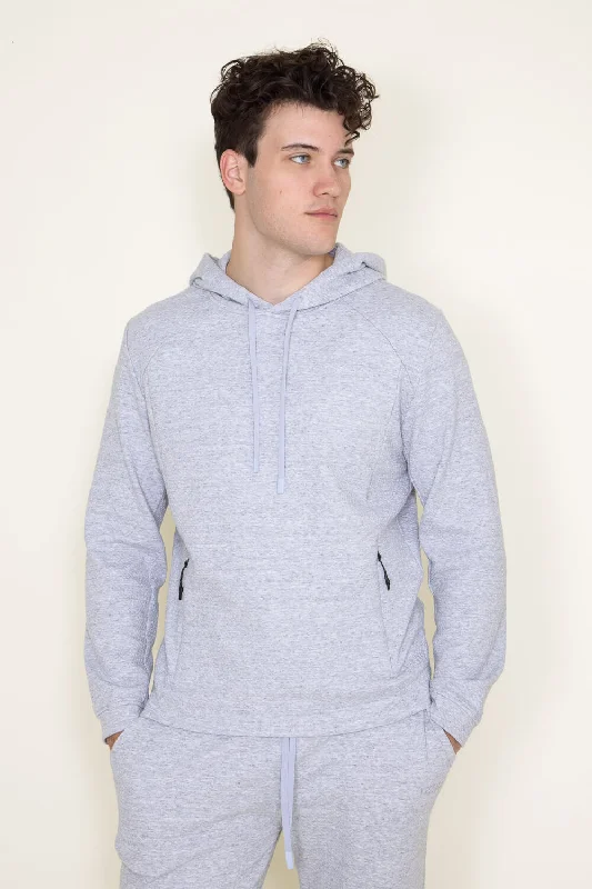 Smart Outfits 1897 Active Diamond Weave Hoodie for Men in Heather Grey | MJ895-LIGHTHEATHERGREY