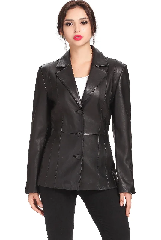 Relaxed Footwear BGSD Women Crystal Lambskin Leather Blazer