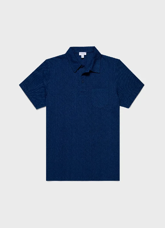 Smart Footwear Men's Riviera Polo Shirt in Real Indigo