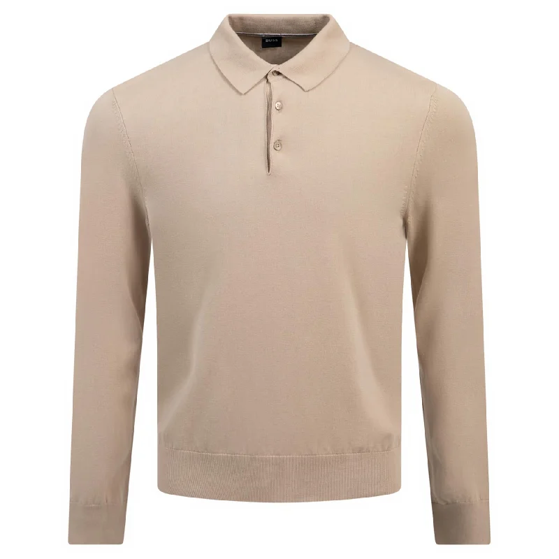 Trendy Hoodies Gemello LS Polo Light Beige - SS25