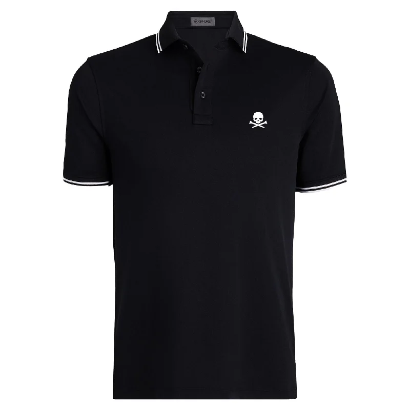 Easy Styles x TRENDYGOLF Tux Performance Pique Skull & Tees Logo Polo Onyx - SS25