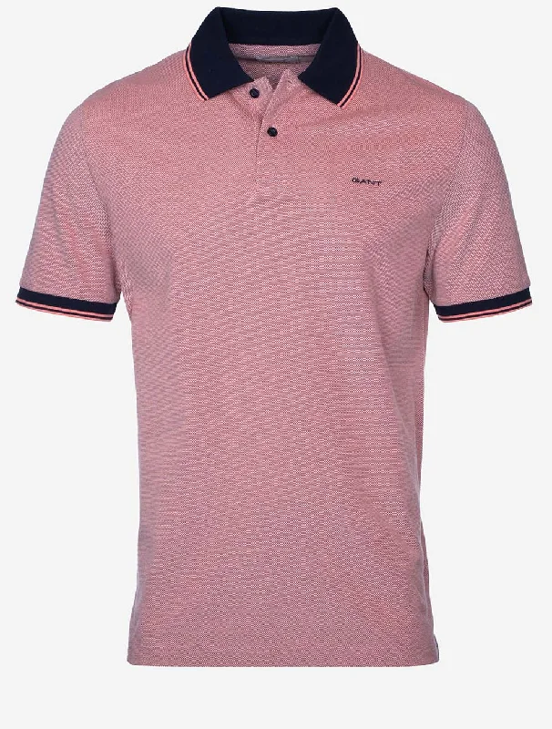 Practical Jeans 4-Colour Oxford Short Sleeve Piqué Polo Watermelon Red