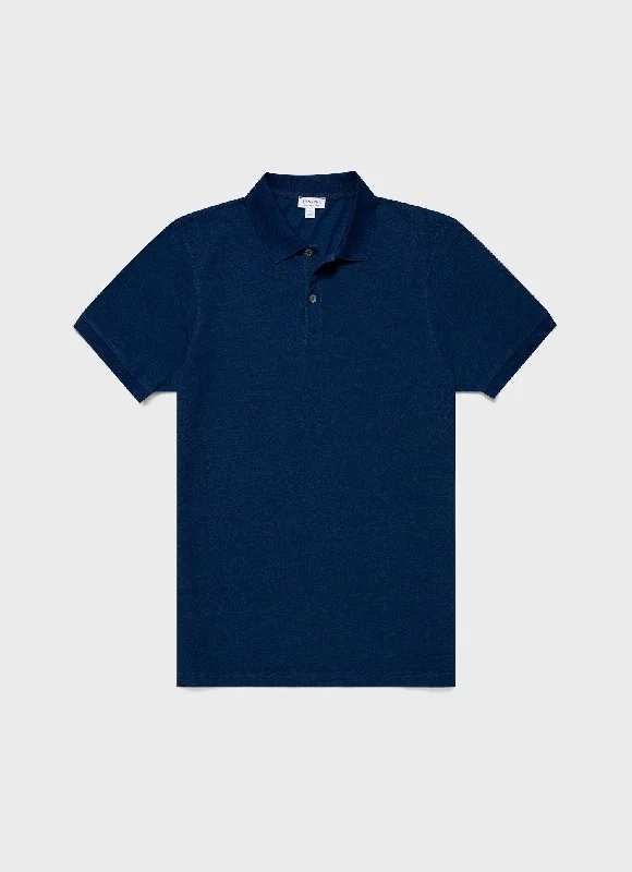 Everyday Footwear Men's Piqué Polo Shirt in Real Indigo