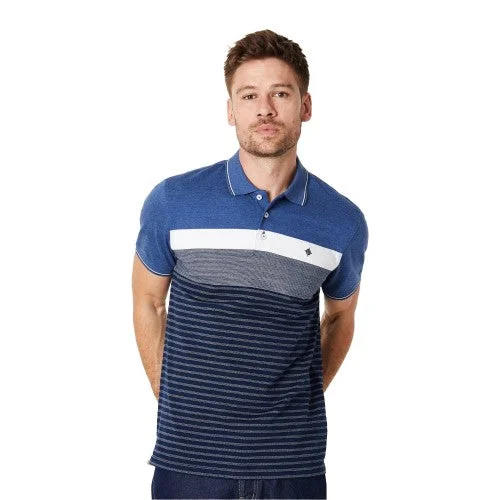 Classic Shorts Maine Mens Rome Placement Stripe Polo Shirt