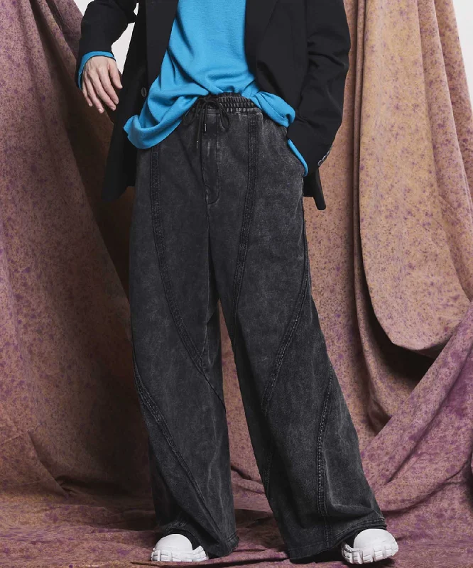 Relaxed Jeans 【PRE-ORDER】Chemical Over-Dyed Inside-Out Sweat Wide Pants