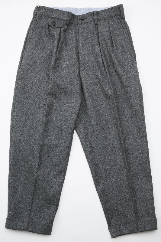 Premium Pants Beams Plus 2 Pleats Flannel Pant - Grey