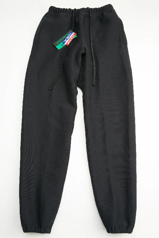 Comfortable Wardrobe Camber #233 Cross-Knit Heavyweight Sweat Pant - Black