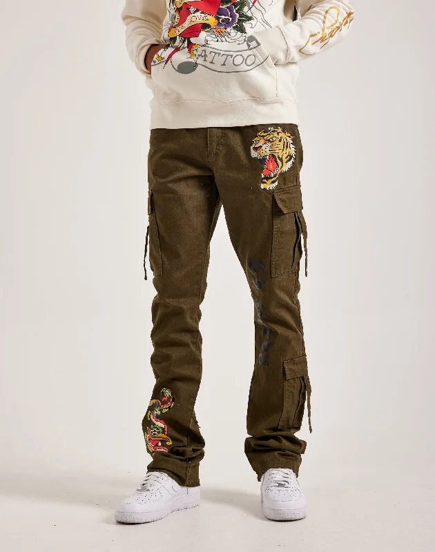 Everyday Jackets Ed Hardy Tiger Snake Stacked Cargo Pants