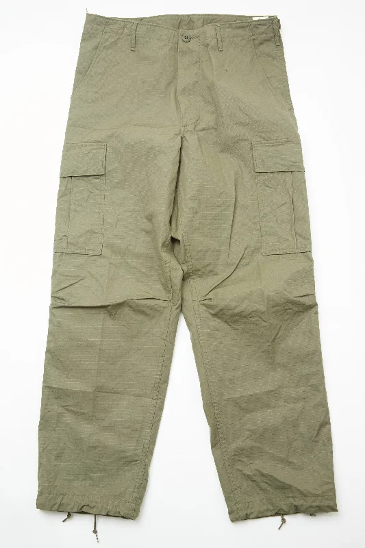 Relaxed Footwear orSlow Vintage Fit 6 Pocket Cargo Pants Unisex - ARMY GREEN 76