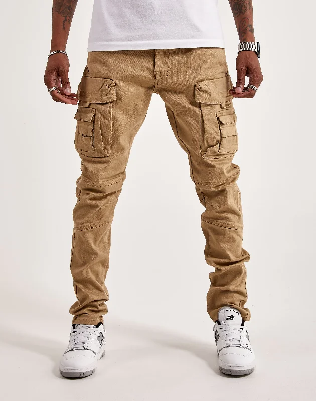 Comfortable Sweaters Smoke Rise Twill Slim Tapered Cargo Pants