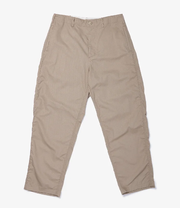 Sleek Pants Engineered Garments Workaday Utility Pant - Khaki Cotton Ripstop