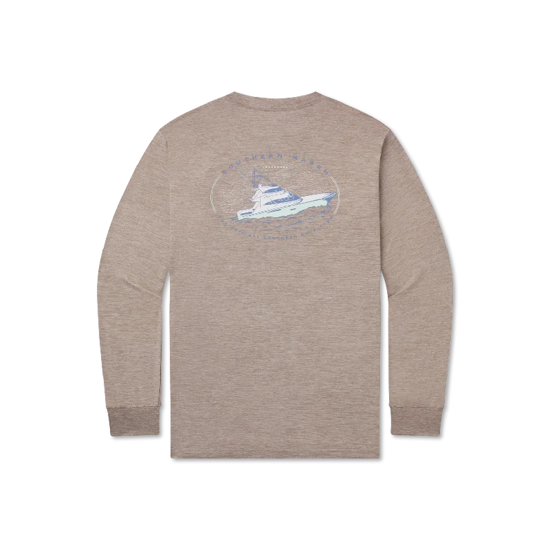 Relaxed Tops FieldTec™ Heathered Tee - Deepsea -  Long Sleeve