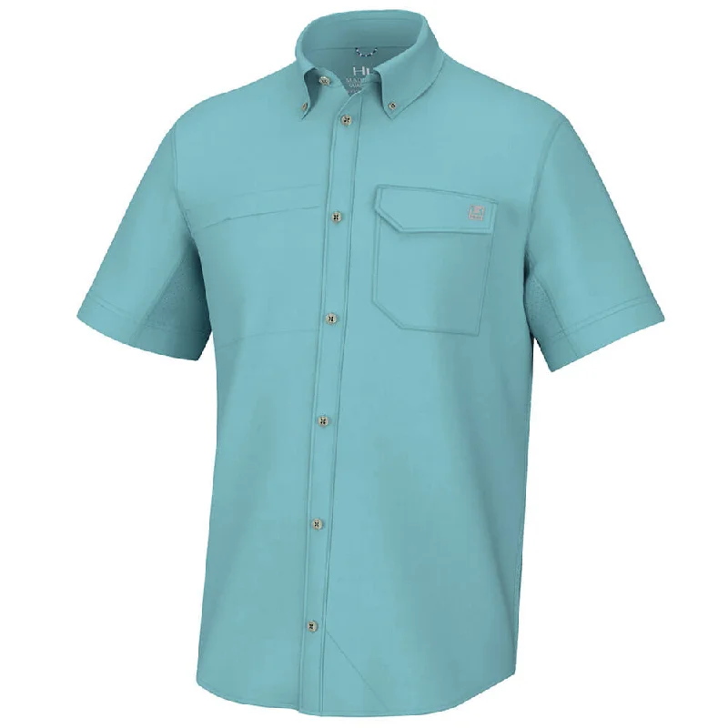 Minimal Tops Huk Tide Point Short Sleeve Sport Shirt - Marine Blue