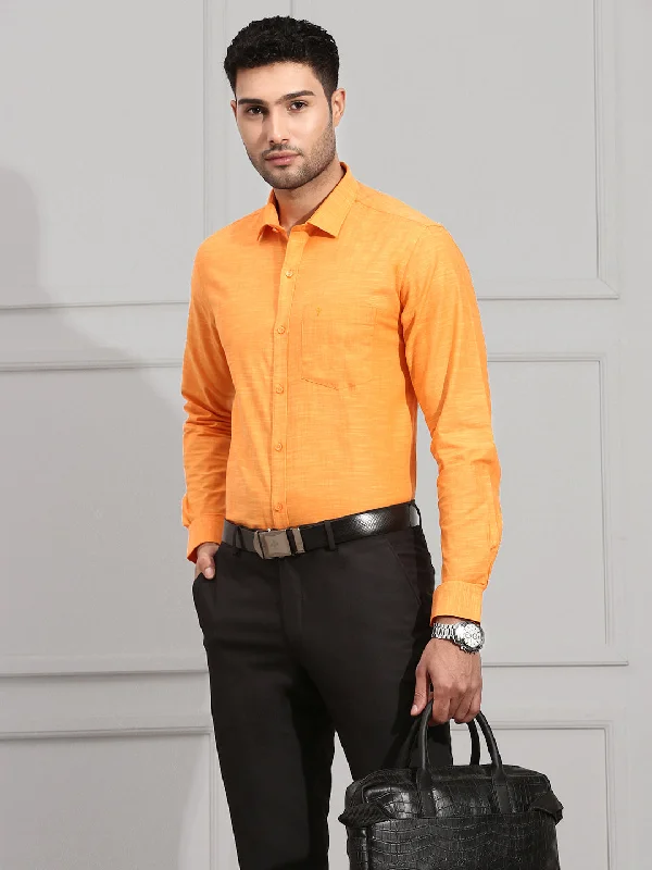 Stylish Shorts Men 100% Cotton Shirt Dark Orange CL2 GT7