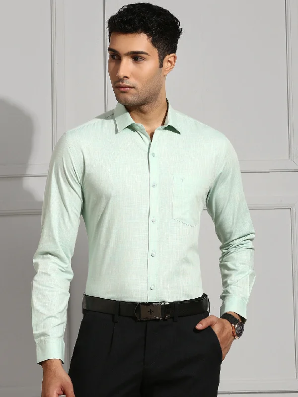 Everyday Jackets Men 100% Cotton Shirt Green CL2 GT37