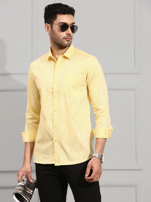 Practical Jeans Men 100% Cotton Shirt Yellow CL2 GT14