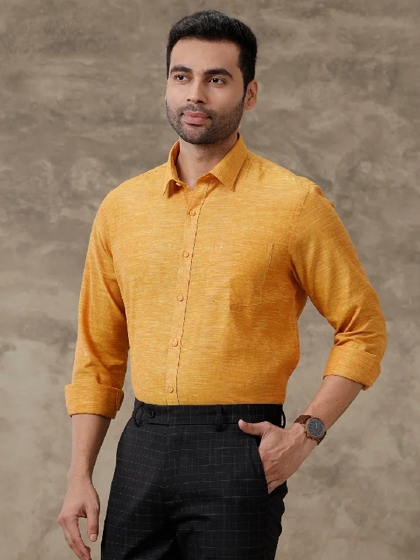 Athletic Pants Men Cotton Rich Full Sleeves Shirt Mustard T28 TD1