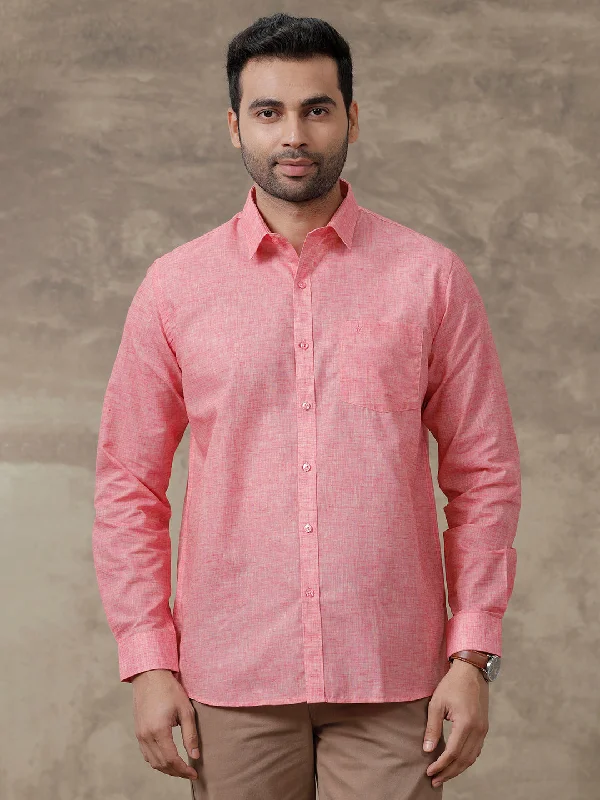 Warm Sweaters Men Cotton Rich Shirt Pink T39 TO1