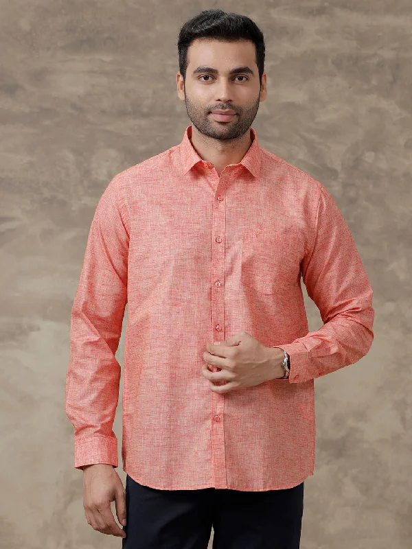 Functional Tops Men Cotton Rich Shirt Red T39 TO4