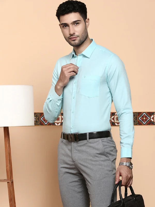 Basic Casuals Men Premium Cotton Shirt Sky Blue EL GP19