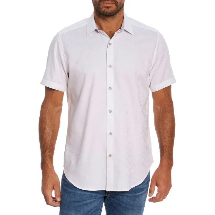 Warm Casuals Robert Graham Highland Short Sleeve Classic Fit Sport Shirt - White