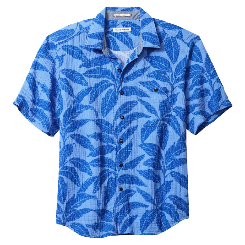 Active Gear Tommy Bahama Beachside Azul Fronds Camp Shirt - Blue Muscari