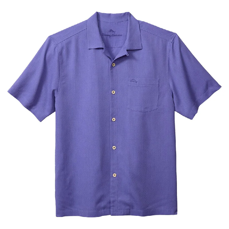 Classic Outerwear Tommy Bahama Big & Tall Coastal Breeze Check Camp Shirt - Peri Lavender