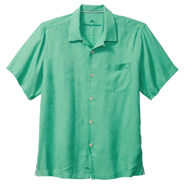 Casual Jackets Tommy Bahama Big & Tall Tropic Isles Camp Shirt - Aqua Aloha