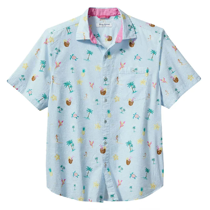 Functional Pants Tommy Bahama Nova Wave Surfs Up Camp Shirt - Dew Drop