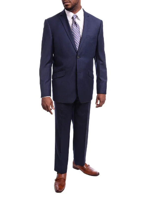 Easy Styles Raphael By Raphael Slim Fit Solid Cobalt Blue Two Button Wool Suit