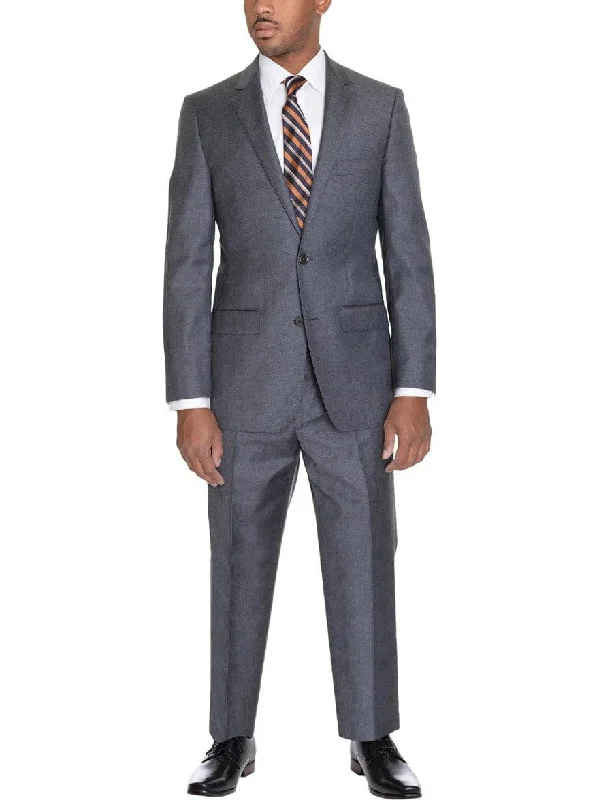 Bold Shirts Zanetti Classic Fit Solid Heather Gray Two Button Wool Suit